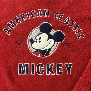 Disney Store American Classic Mickey Mouse Unisex M Fleece Sweatshirt Crewneck